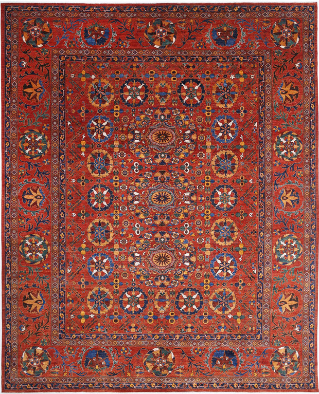 Hand Knotted Nomadic Caucasian Humna Wool Rug 13' 0" x 16' 1" - No. AT26989