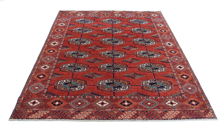 Hand Knotted Nomadic Caucasian Humna Wool Rug 5' 8" x 7' 9" - No. AT83176