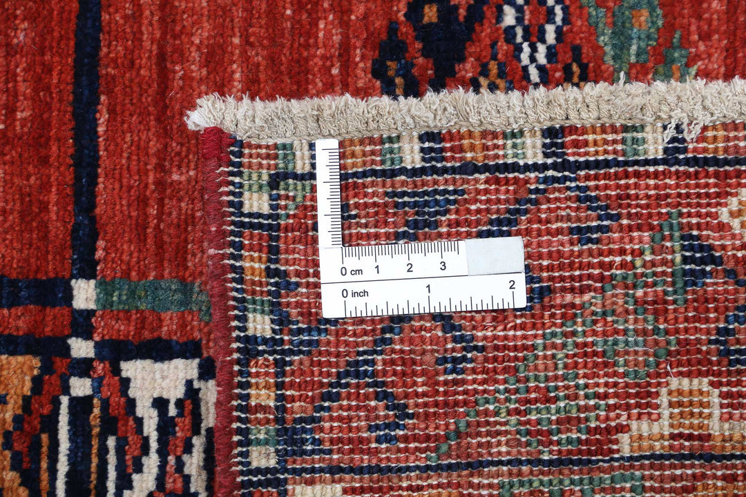 Hand Knotted Nomadic Caucasian Humna Wool Rug 5' 8" x 7' 9" - No. AT83176
