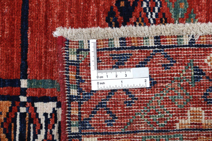 Hand Knotted Nomadic Caucasian Humna Wool Rug 5' 8" x 7' 9" - No. AT83176