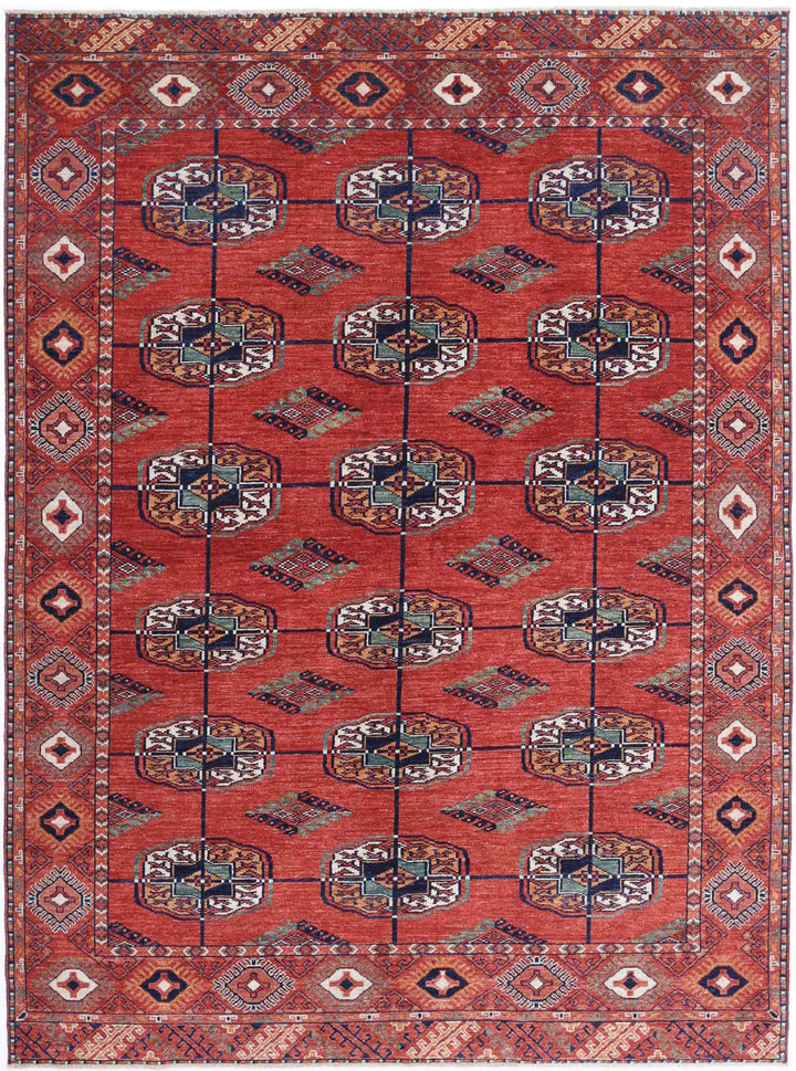 Hand Knotted Nomadic Caucasian Humna Wool Rug 5' 8" x 7' 9" - No. AT83176