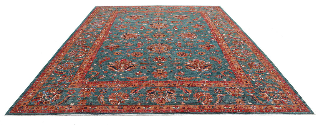Hand Knotted Nomadic Caucasian Humna Wool Rug 10' 4" x 13' 3" - No. AT42288