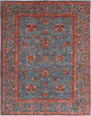 Hand Knotted Nomadic Caucasian Humna Wool Rug 10' 4" x 13' 3" - No. AT42288