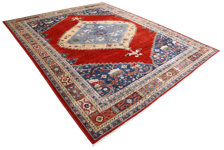 Hand Knotted Nomadic Caucasian Humna Wool Rug 9' 0" x 11' 8" - No. AT80845