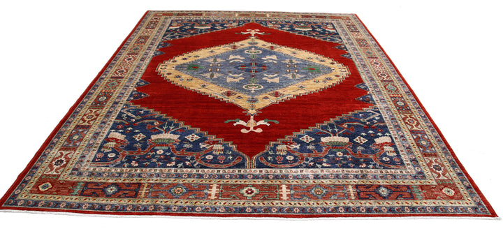 Hand Knotted Nomadic Caucasian Humna Wool Rug 9' 0" x 11' 8" - No. AT80845