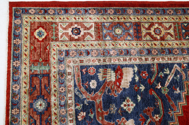 Hand Knotted Nomadic Caucasian Humna Wool Rug 9' 0" x 11' 8" - No. AT80845