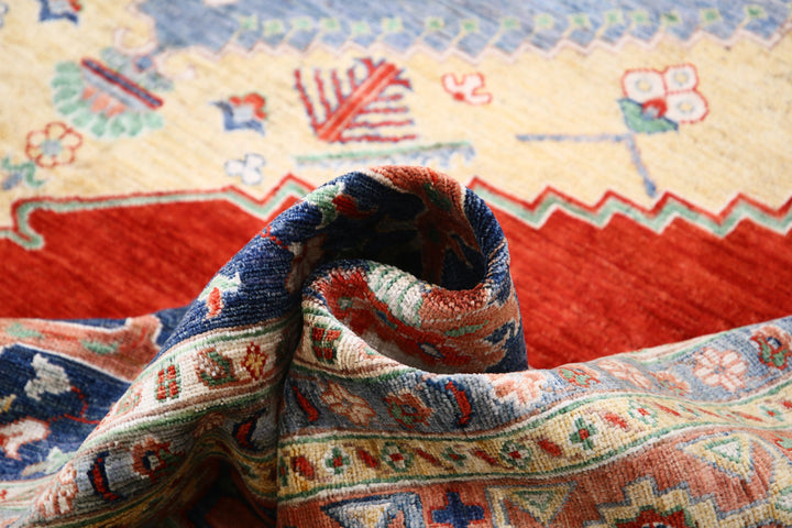 Hand Knotted Nomadic Caucasian Humna Wool Rug 9' 0" x 11' 8" - No. AT80845