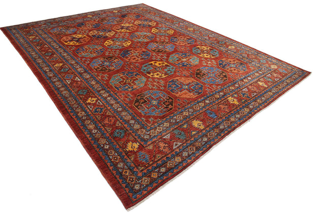 Hand Knotted Nomadic Caucasian Humna Wool Rug 9' 9" x 12' 1" - No. AT66913