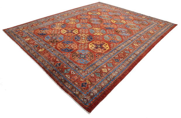 Hand Knotted Nomadic Caucasian Humna Wool Rug 9' 9" x 12' 1" - No. AT66913