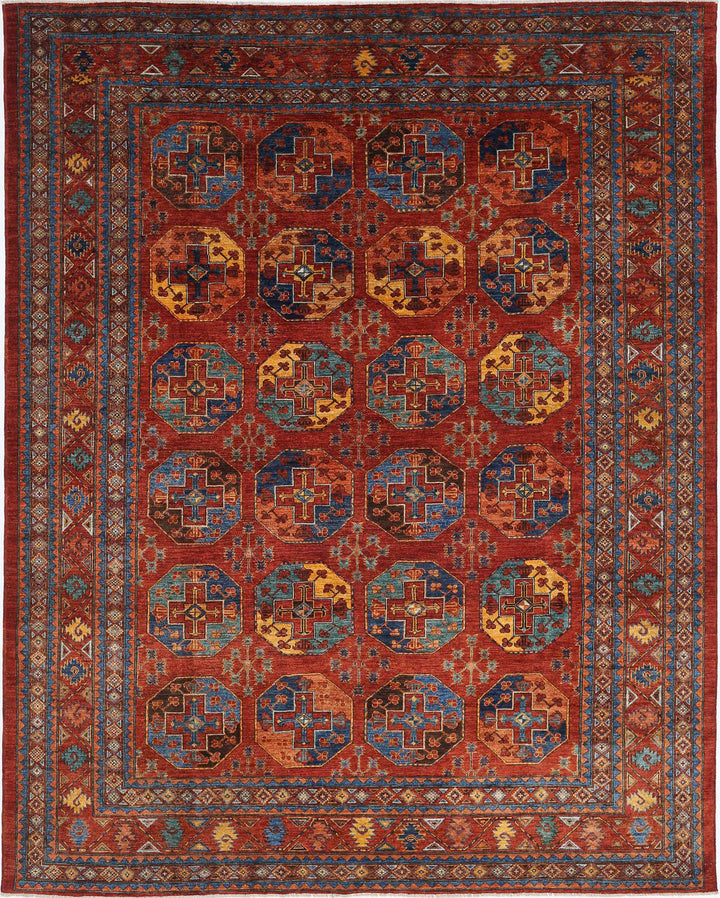 Hand Knotted Nomadic Caucasian Humna Wool Rug 9' 9" x 12' 1" - No. AT66913