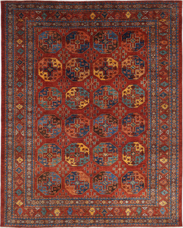 Hand Knotted Nomadic Caucasian Humna Wool Rug 9' 9" x 12' 1" - No. AT66913