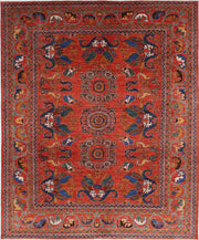 Hand Knotted Nomadic Caucasian Humna Wool Rug 8' 4" x 9' 11" - No. AT43742