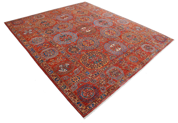 Hand Knotted Nomadic Caucasian Humna Wool Rug 8' 3" x 9' 3" - No. AT19350