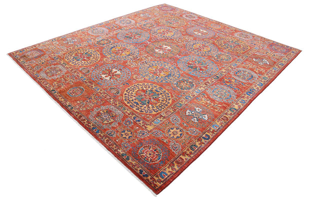 Hand Knotted Nomadic Caucasian Humna Wool Rug 8' 3" x 9' 3" - No. AT19350