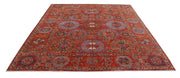 Hand Knotted Nomadic Caucasian Humna Wool Rug 8' 3" x 9' 3" - No. AT19350