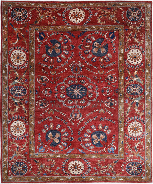 Hand Knotted Nomadic Caucasian Humna Wool Rug 8' 0" x 10' 0" - No. AT24268