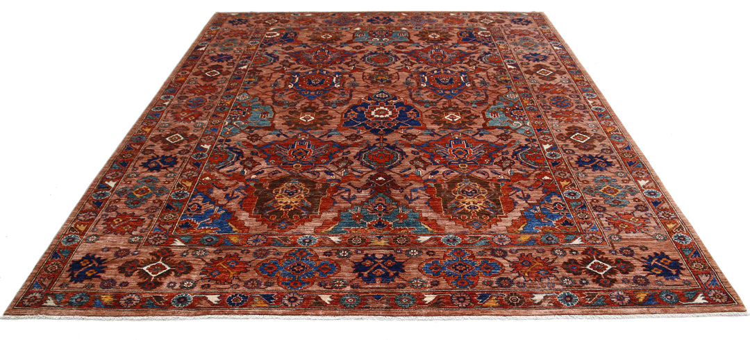 Hand Knotted Nomadic Caucasian Humna Wool Rug 8' 2" x 9' 10" - No. AT51617