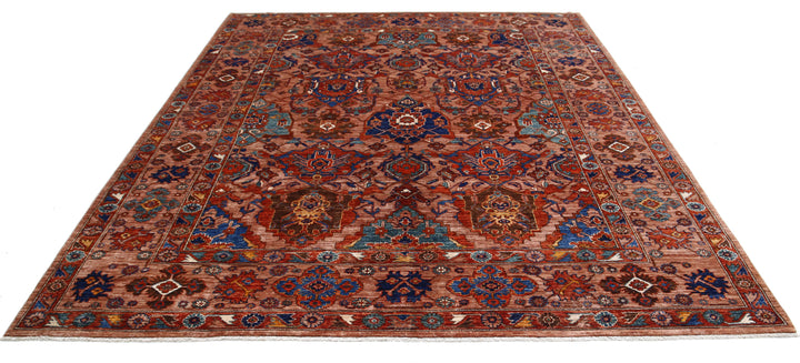 Hand Knotted Nomadic Caucasian Humna Wool Rug 8' 2" x 9' 10" - No. AT51617