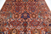 Hand Knotted Nomadic Caucasian Humna Wool Rug 8' 2" x 9' 10" - No. AT51617