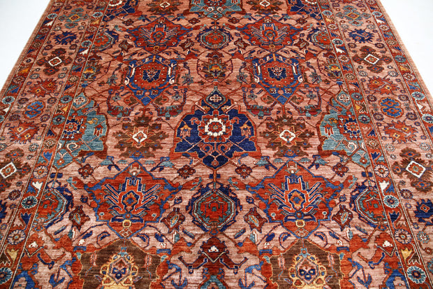 Hand Knotted Nomadic Caucasian Humna Wool Rug 8' 2" x 9' 10" - No. AT51617