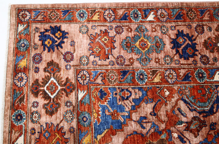 Hand Knotted Nomadic Caucasian Humna Wool Rug 8' 2" x 9' 10" - No. AT51617