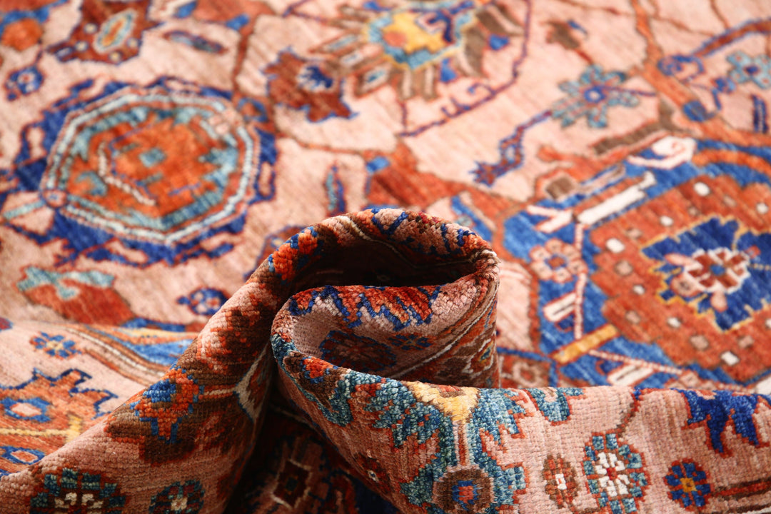 Hand Knotted Nomadic Caucasian Humna Wool Rug 8' 2" x 9' 10" - No. AT51617