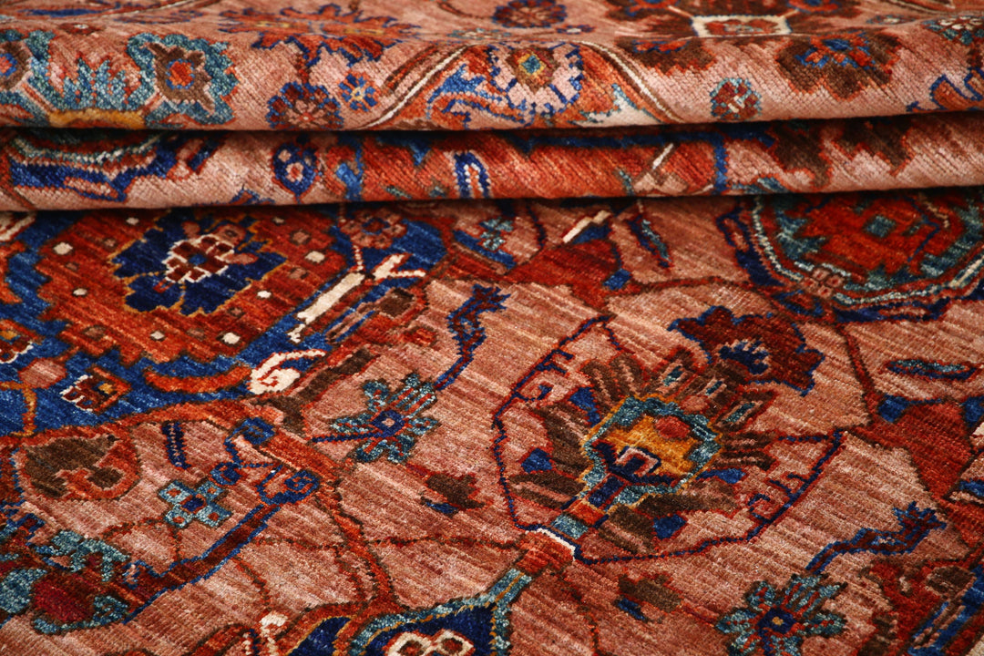 Hand Knotted Nomadic Caucasian Humna Wool Rug 8' 2" x 9' 10" - No. AT51617