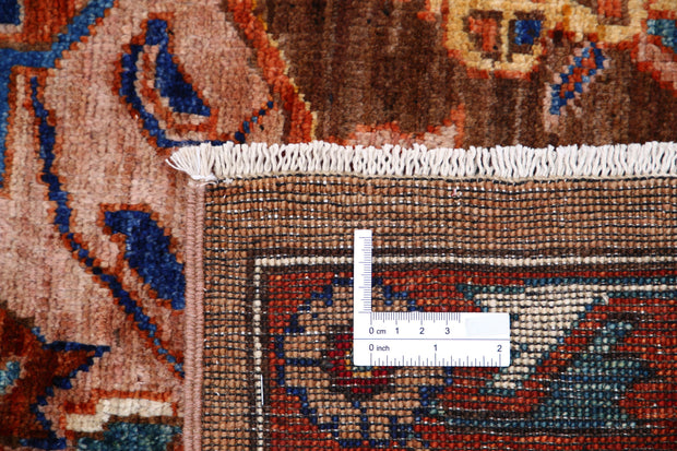Hand Knotted Nomadic Caucasian Humna Wool Rug 8' 2" x 9' 10" - No. AT51617