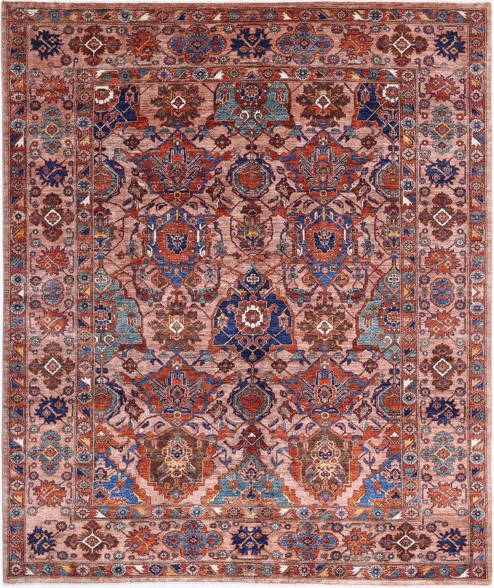 Hand Knotted Nomadic Caucasian Humna Wool Rug 8' 2" x 9' 10" - No. AT51617