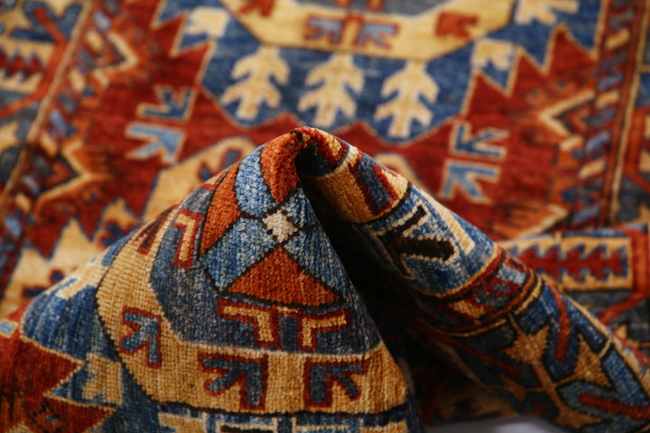 Hand Knotted Nomadic Caucasian Humna Wool Rug 2' 11" x 9' 10" - No. AT84991