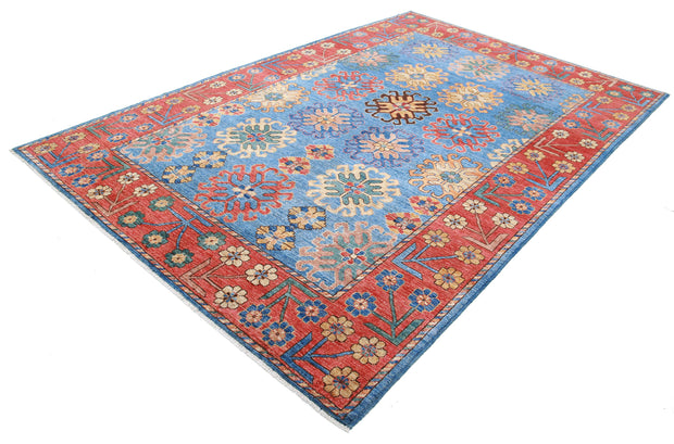 Hand Knotted Nomadic Caucasian Humna Wool Rug 6' 9" x 10' 1" - No. AT55412