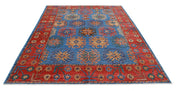 Hand Knotted Nomadic Caucasian Humna Wool Rug 6' 9" x 10' 1" - No. AT55412