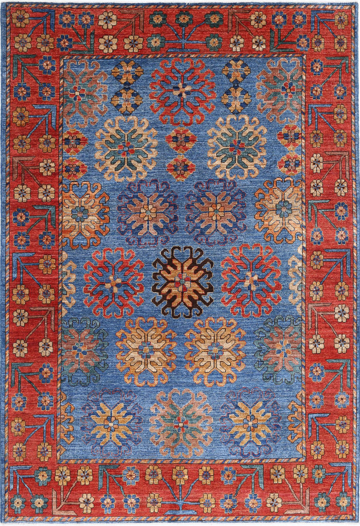 Hand Knotted Nomadic Caucasian Humna Wool Rug 6' 9" x 10' 1" - No. AT55412