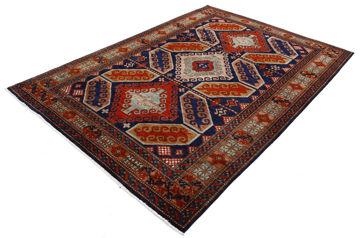 Hand Knotted Nomadic Caucasian Humna Wool Rug 6' 1" x 8' 5" - No. AT51442