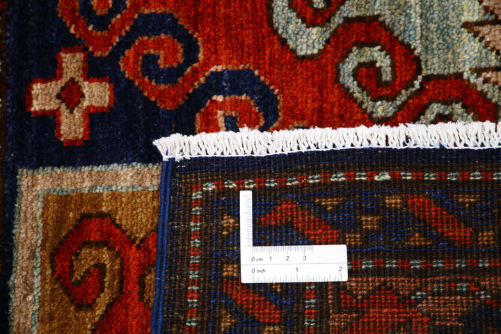 Hand Knotted Nomadic Caucasian Humna Wool Rug 6' 1" x 8' 5" - No. AT51442
