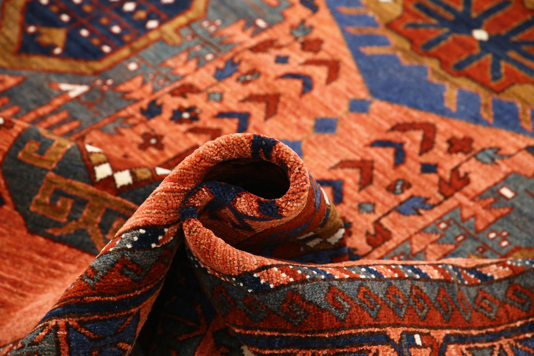 Hand Knotted Nomadic Caucasian Humna Wool Rug 6' 0" x 8' 9" - No. AT17008