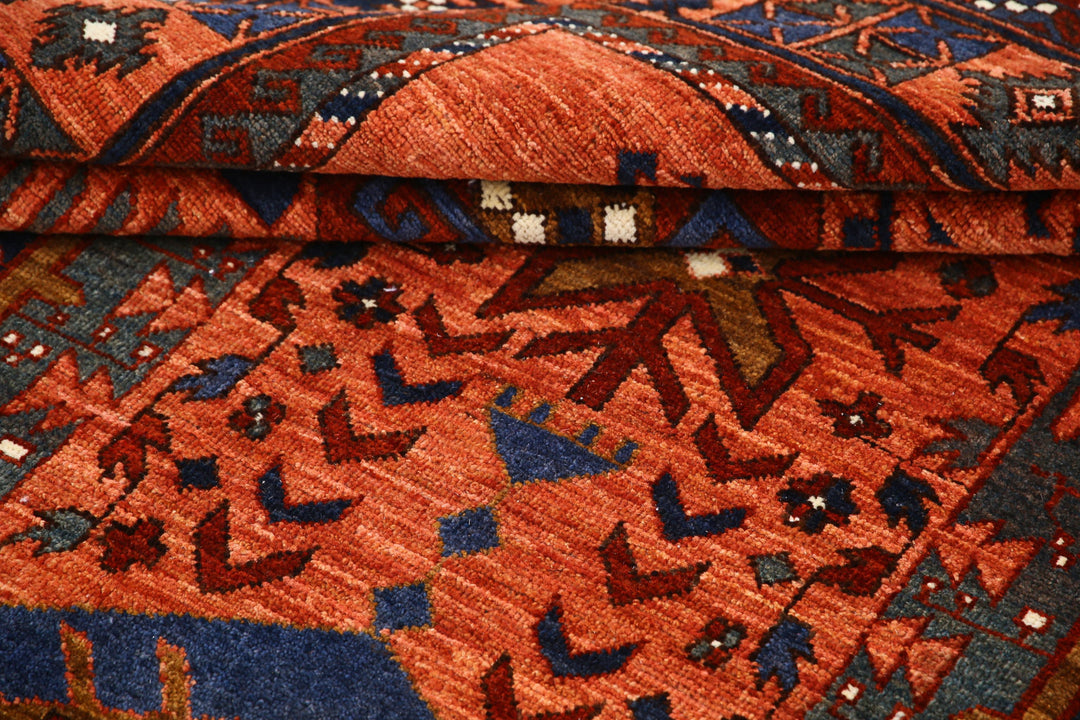 Hand Knotted Nomadic Caucasian Humna Wool Rug 6' 0" x 8' 9" - No. AT17008