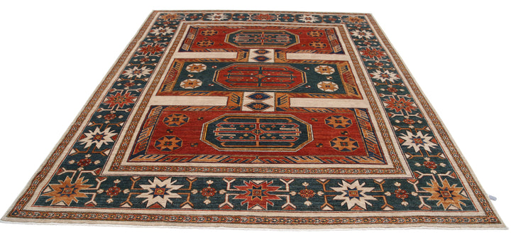Hand Knotted Nomadic Caucasian Humna Wool Rug 8' 3" x 9' 9" - No. AT55116