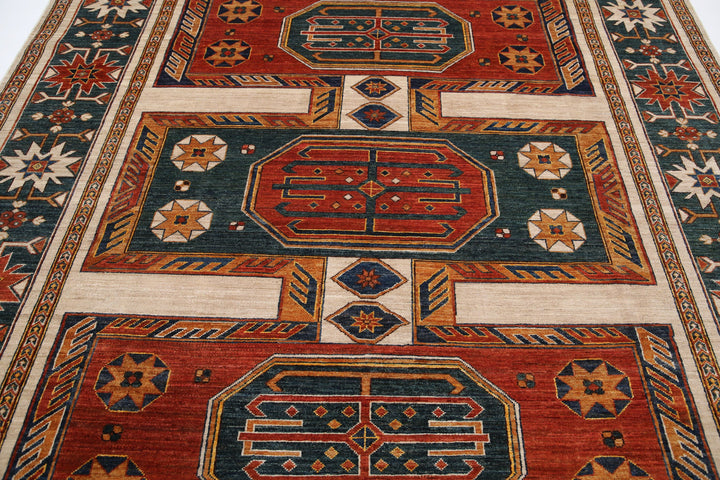 Hand Knotted Nomadic Caucasian Humna Wool Rug 8' 3" x 9' 9" - No. AT55116