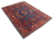Hand Knotted Nomadic Caucasian Humna Wool Rug 4' 11" x 6' 9" - No. AT44552