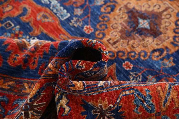 Hand Knotted Nomadic Caucasian Humna Wool Rug 4' 11" x 6' 9" - No. AT44552