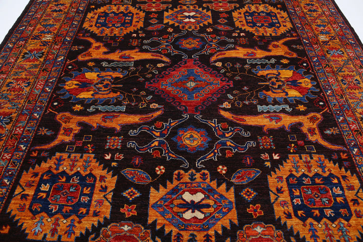 Hand Knotted Nomadic Caucasian Humna Wool Rug 8' 4" x 10' 2" - No. AT81042