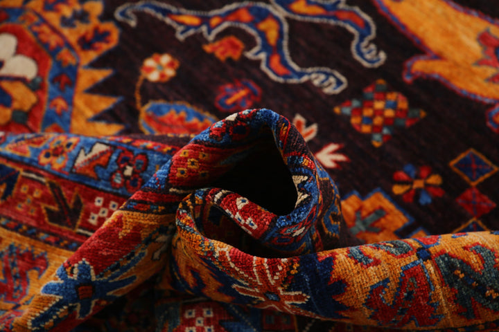 Hand Knotted Nomadic Caucasian Humna Wool Rug 8' 4" x 10' 2" - No. AT81042