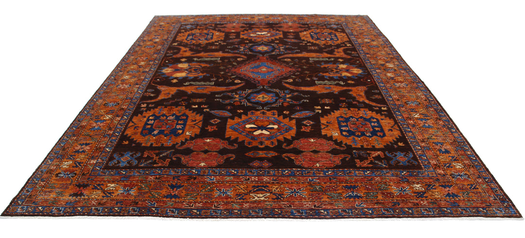Hand Knotted Nomadic Caucasian Humna Wool Rug 9' 2" x 11' 7" - No. AT58998