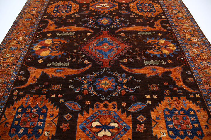 Hand Knotted Nomadic Caucasian Humna Wool Rug 9' 2" x 11' 7" - No. AT58998