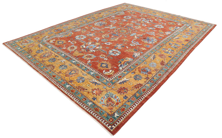 Hand Knotted Nomadic Caucasian Humna Wool Rug 9' 2" x 12' 0" - No. AT10593