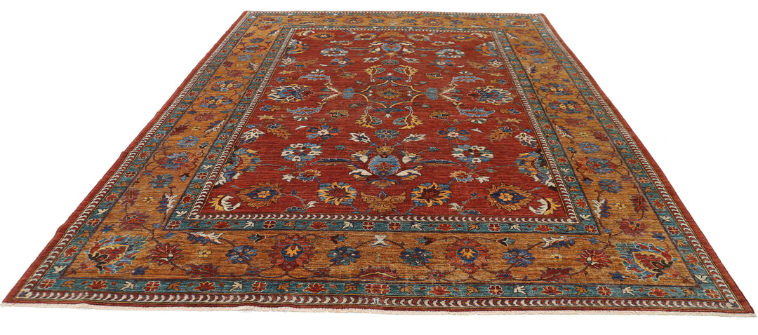 Hand Knotted Nomadic Caucasian Humna Wool Rug 9' 2" x 12' 0" - No. AT10593