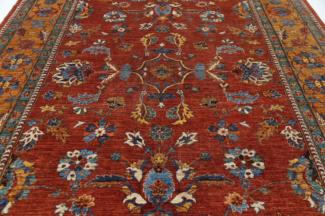 Hand Knotted Nomadic Caucasian Humna Wool Rug 9' 2" x 12' 0" - No. AT10593