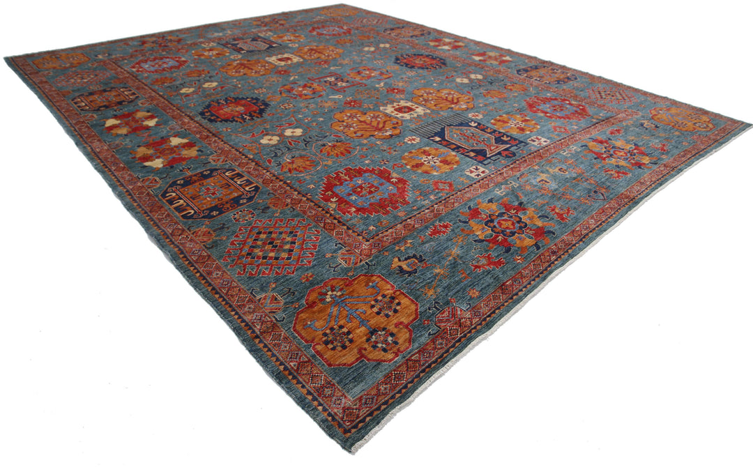 Hand Knotted Nomadic Caucasian Humna Wool Rug 12' 11" x 16' 2" - No. AT32418