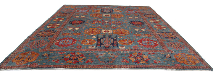 Hand Knotted Nomadic Caucasian Humna Wool Rug 12' 11" x 16' 2" - No. AT32418